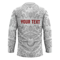 Custom World Football 2026 Turkey Hockey Jersey Crescent Stars Ottoman Baroque White Version