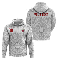 Custom World Football 2026 Turkey Hoodie Crescent Stars Ottoman Baroque White Version