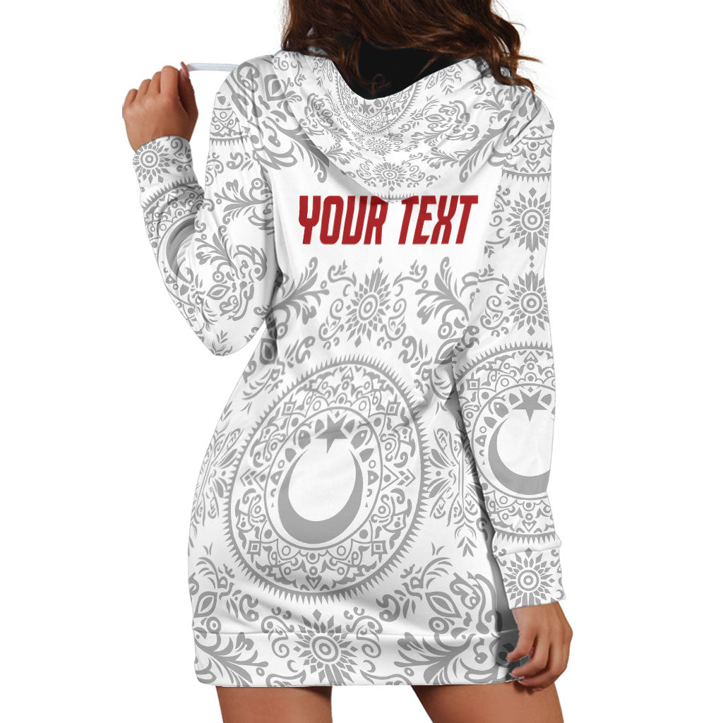 Custom World Football 2026 Turkey Hoodie Dress Crescent Stars Ottoman Baroque White Version