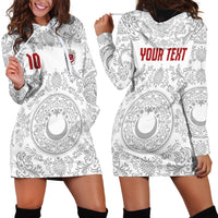 Custom World Football 2026 Turkey Hoodie Dress Crescent Stars Ottoman Baroque White Version