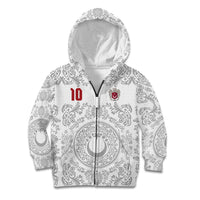 Custom World Football 2026 Turkey Kid Hoodie Crescent Stars Ottoman Baroque White Version