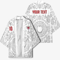 Custom World Football 2026 Turkey Kimono Crescent Stars Ottoman Baroque White Version