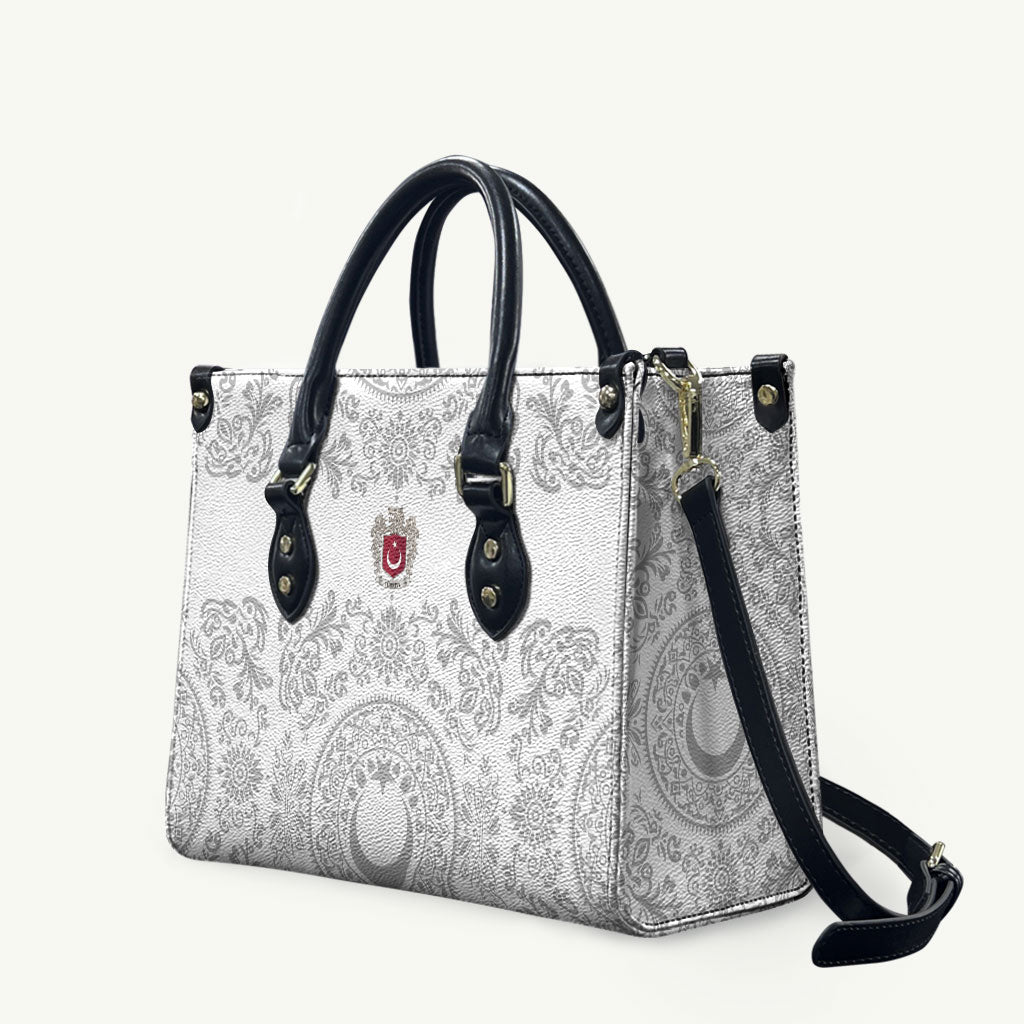 World Football 2026 Turkey Leather Bag Crescent Stars Ottoman Baroque White Version