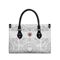 World Football 2026 Turkey Leather Bag Crescent Stars Ottoman Baroque White Version