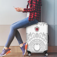 World Football 2026 Turkey Luggage Cover Crescent Stars Ottoman Baroque White Version