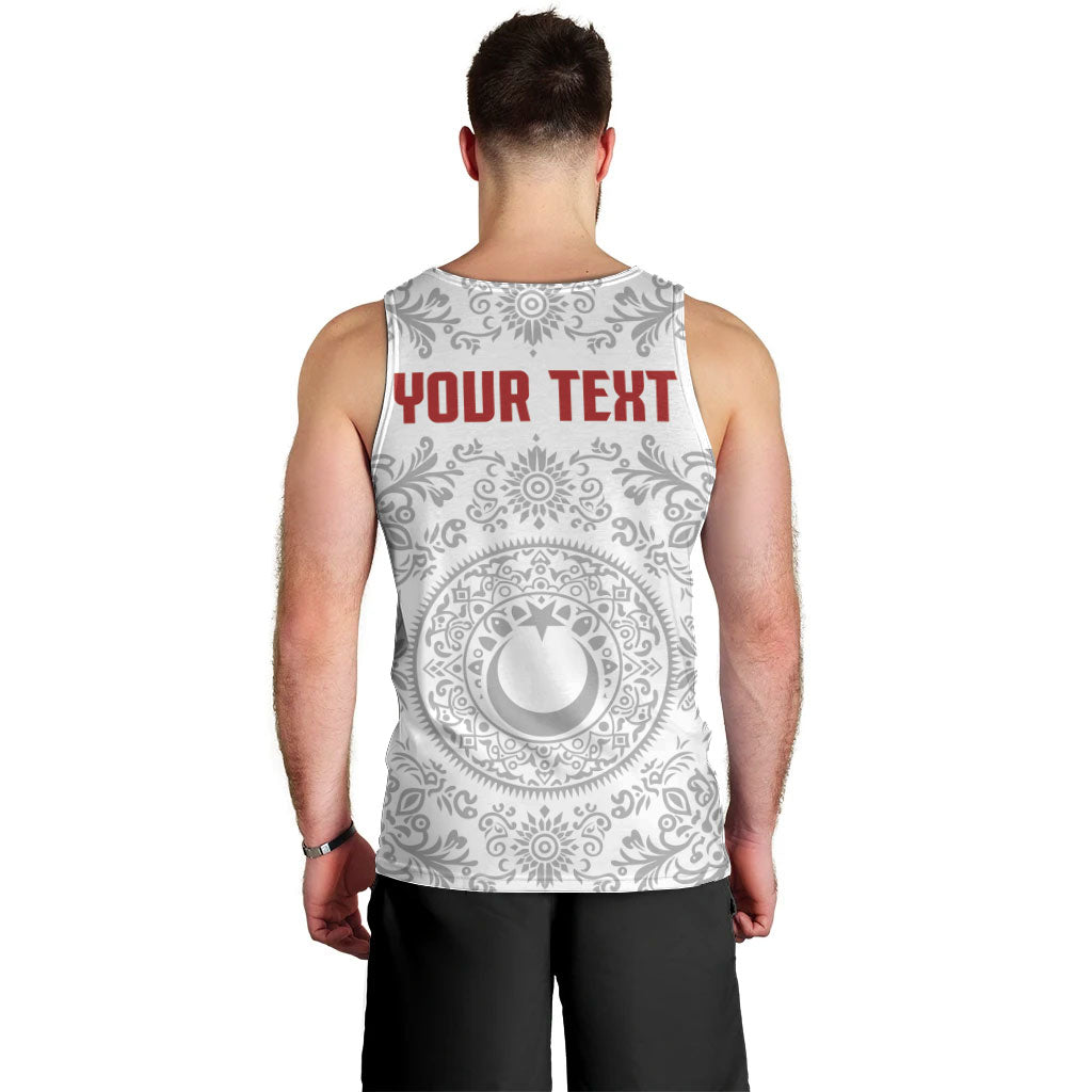 Custom World Football 2026 Turkey Men Tank Top Crescent Stars Ottoman Baroque White Version