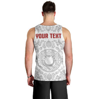 Custom World Football 2026 Turkey Men Tank Top Crescent Stars Ottoman Baroque White Version