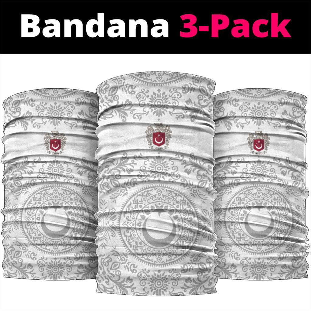 World Football 2026 Turkey Neck Gaiter Crescent Stars Ottoman Baroque White Version