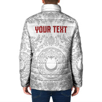 Custom World Football 2026 Turkey Padded Jacket Crescent Stars Ottoman Baroque White Version