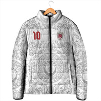 Custom World Football 2026 Turkey Padded Jacket Crescent Stars Ottoman Baroque White Version