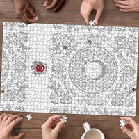 World Football 2026 Turkey Puzzle Crescent Stars Ottoman Baroque White Version