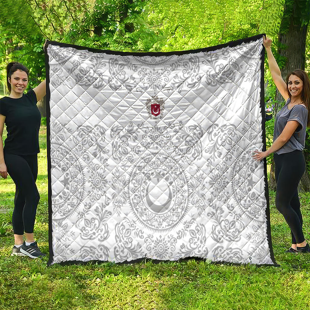 World Football 2026 Turkey Quilt Crescent Stars Ottoman Baroque White Version