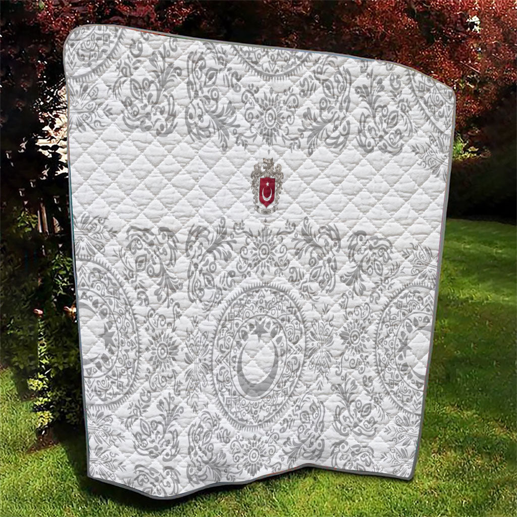 World Football 2026 Turkey Quilt Crescent Stars Ottoman Baroque White Version