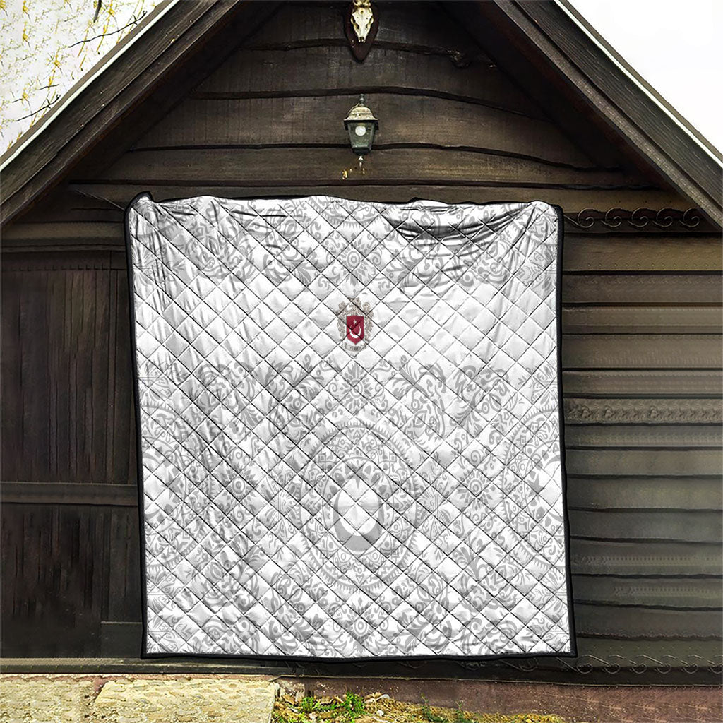 World Football 2026 Turkey Quilt Crescent Stars Ottoman Baroque White Version