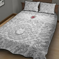 World Football 2026 Turkey Quilt Bed Set Crescent Stars Ottoman Baroque White Version