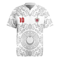 Custom World Football 2026 Turkey Rugby Jersey Crescent Stars Ottoman Baroque White Version