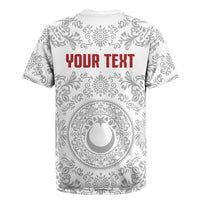 Custom World Football 2026 Turkey Rugby Jersey Crescent Stars Ottoman Baroque White Version