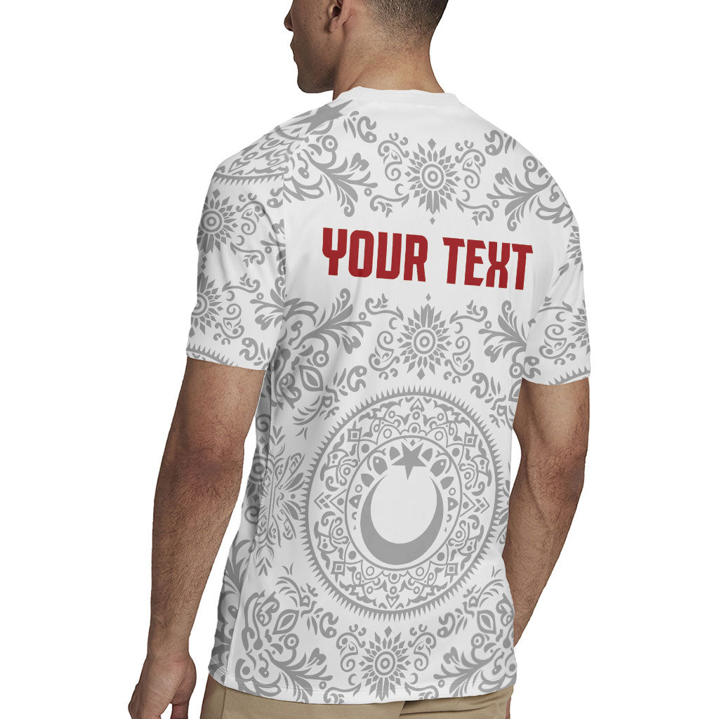 Custom World Football 2026 Turkey Rugby Jersey Crescent Stars Ottoman Baroque White Version
