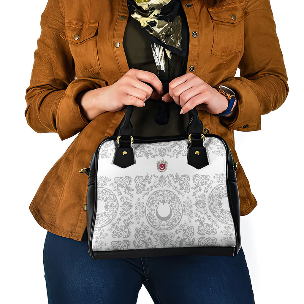 World Football 2026 Turkey Shoulder Handbag Crescent Stars Ottoman Baroque White Version