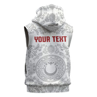 Custom World Football 2026 Turkey Sleeveless Hoodie Crescent Stars Ottoman Baroque White Version