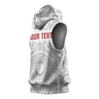 Custom World Football 2026 Turkey Sleeveless Hoodie Crescent Stars Ottoman Baroque White Version
