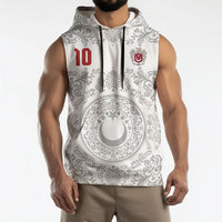 Custom World Football 2026 Turkey Sleeveless Hoodie Crescent Stars Ottoman Baroque White Version