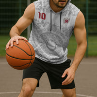 Custom World Football 2026 Turkey Sleeveless Hoodie Crescent Stars Ottoman Baroque White Version
