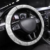 World Football 2026 Turkey Steering Wheel Cover Crescent Stars Ottoman Baroque White Version