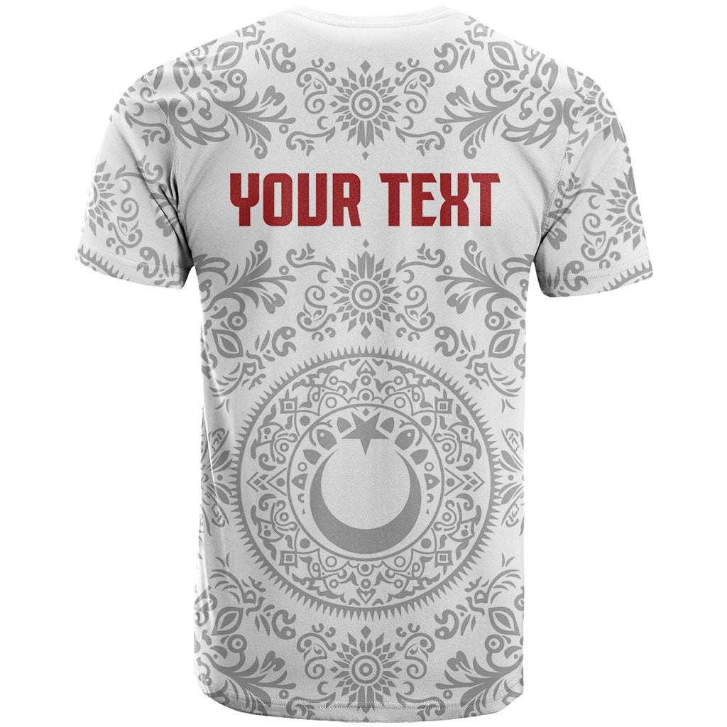 Custom World Football 2026 Turkey T Shirt Crescent Stars Ottoman Baroque White Version