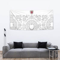 World Football 2026 Turkey Tapestry Crescent Stars Ottoman Baroque White Version