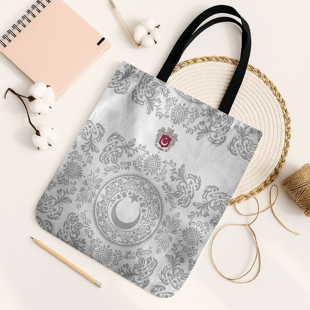 World Football 2026 Turkey Tote Bag Crescent Stars Ottoman Baroque White Version
