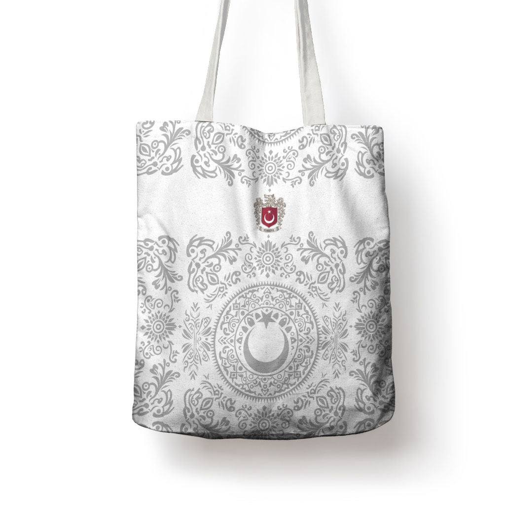 World Football 2026 Turkey Tote Bag Crescent Stars Ottoman Baroque White Version