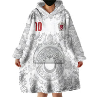 Custom World Football 2026 Turkey Wearable Blanket Hoodie Crescent Stars Ottoman Baroque White Version