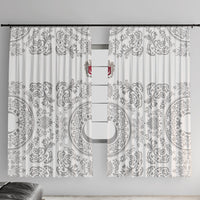 World Football 2026 Turkey Window Curtain Crescent Stars Ottoman Baroque White Version