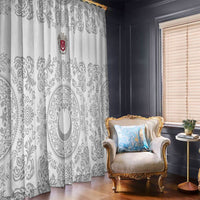 World Football 2026 Turkey Window Curtain Crescent Stars Ottoman Baroque White Version