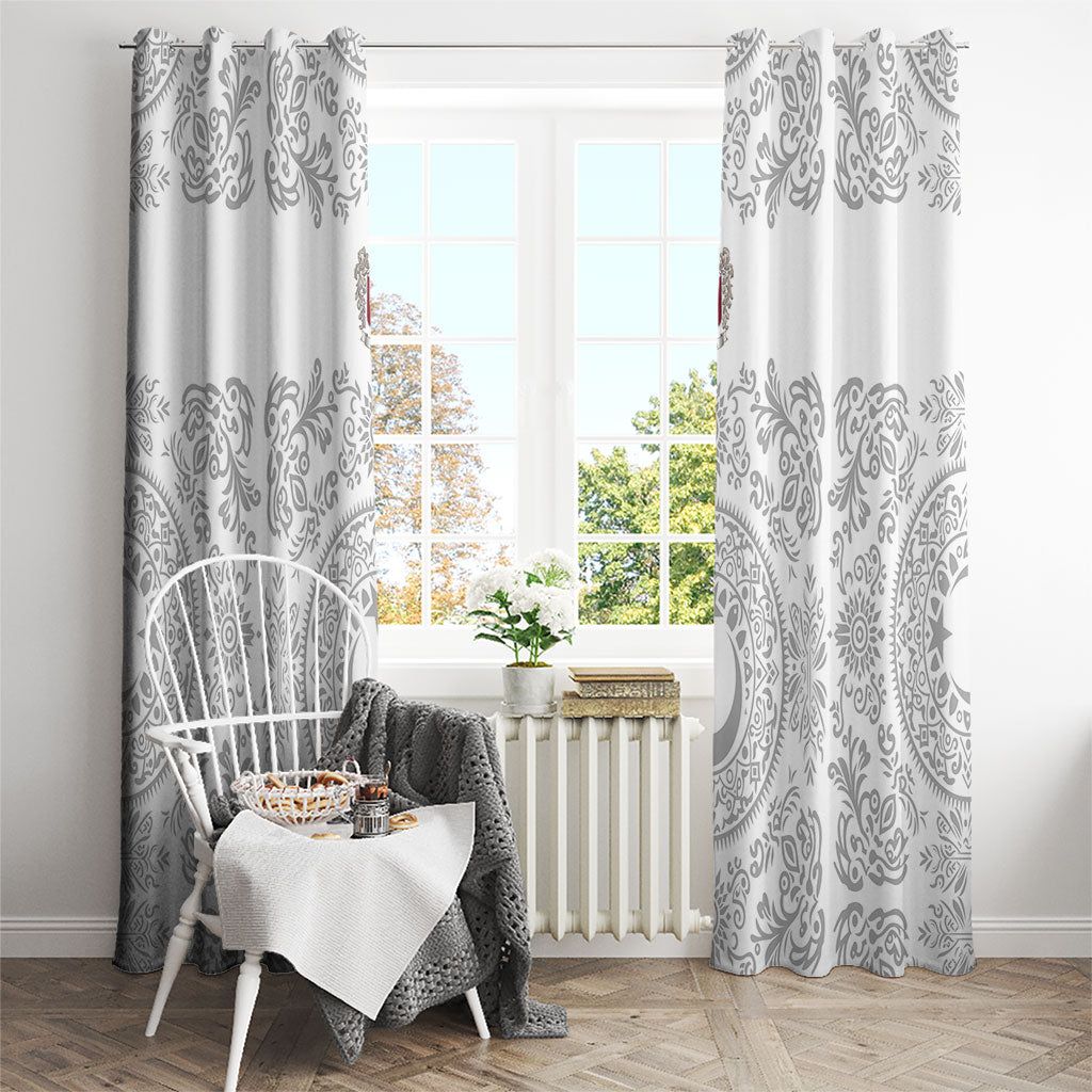 World Football 2026 Turkey Window Curtain Crescent Stars Ottoman Baroque White Version