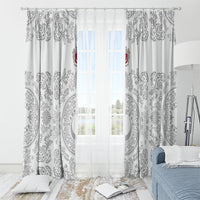 World Football 2026 Turkey Window Curtain Crescent Stars Ottoman Baroque White Version