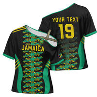Custom Afro-Jamaicans Football Cross Shoulder Shirt Reggae Boyz Tribal Glory
