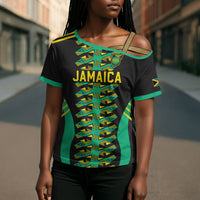 Custom Afro-Jamaicans Football Cross Shoulder Shirt Reggae Boyz Tribal Glory