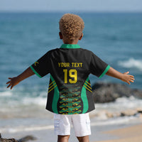 Custom Afro-Jamaicans Football Kid Hawaiian Shirt Reggae Boyz Tribal Glory LT19