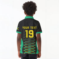 Custom Afro-Jamaicans Football Kid Polo Shirt Reggae Boyz Tribal Glory