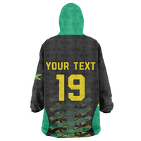 Custom Afro-Jamaicans Football Kid Wearable Blanket Hoodie Reggae Boyz Tribal Glory