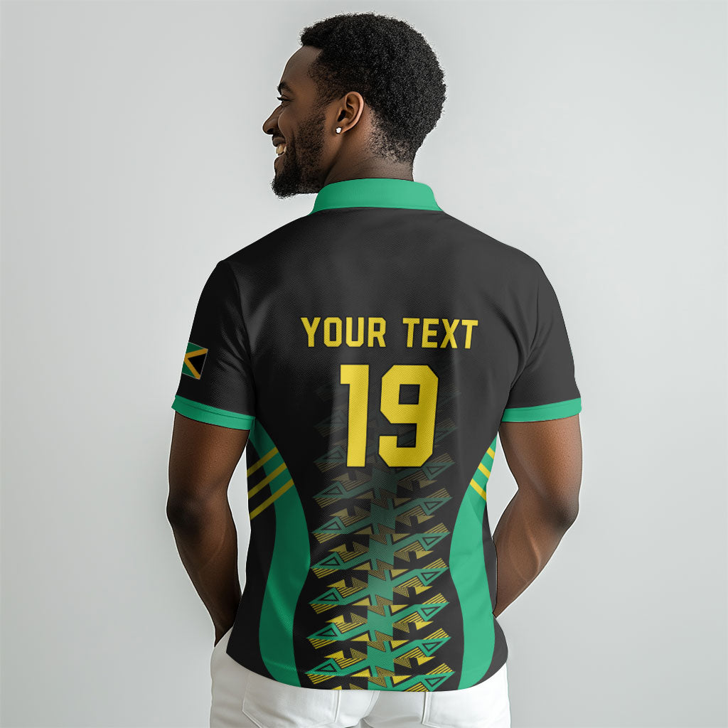 Custom Afro-Jamaicans Football Polo Shirt Reggae Boyz Tribal Glory LT19