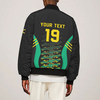 Custom Afro-Jamaicans Football Sleeve Zip Bomber Jacket Reggae Boyz Tribal Glory