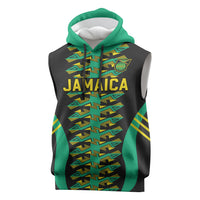 Custom Afro-Jamaicans Football Sleeveless Hoodie Reggae Boyz Tribal Glory