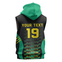 Custom Afro-Jamaicans Football Sleeveless Hoodie Reggae Boyz Tribal Glory