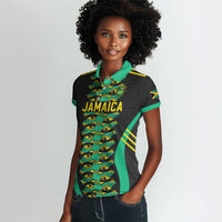 Custom Afro-Jamaicans Football Women Polo Shirt Reggae Boyz Tribal Glory