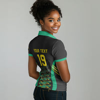 Custom Afro-Jamaicans Football Women Polo Shirt Reggae Boyz Tribal Glory