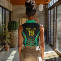 Custom Afro-Jamaicans Football Women Sleeveless Polo Shirt Reggae Boyz Tribal Glory