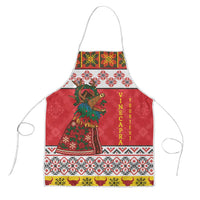 Personalized Romania Christmas Apron Romanian Carpet The Goat Dance - Wonder Print Shop